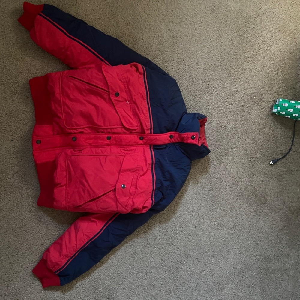 Pacific Trail Red and Blue Puffer Jacket
